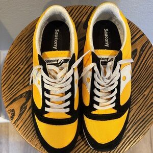 Saucony Vibrant Yellow and Black Athletic Shoes
